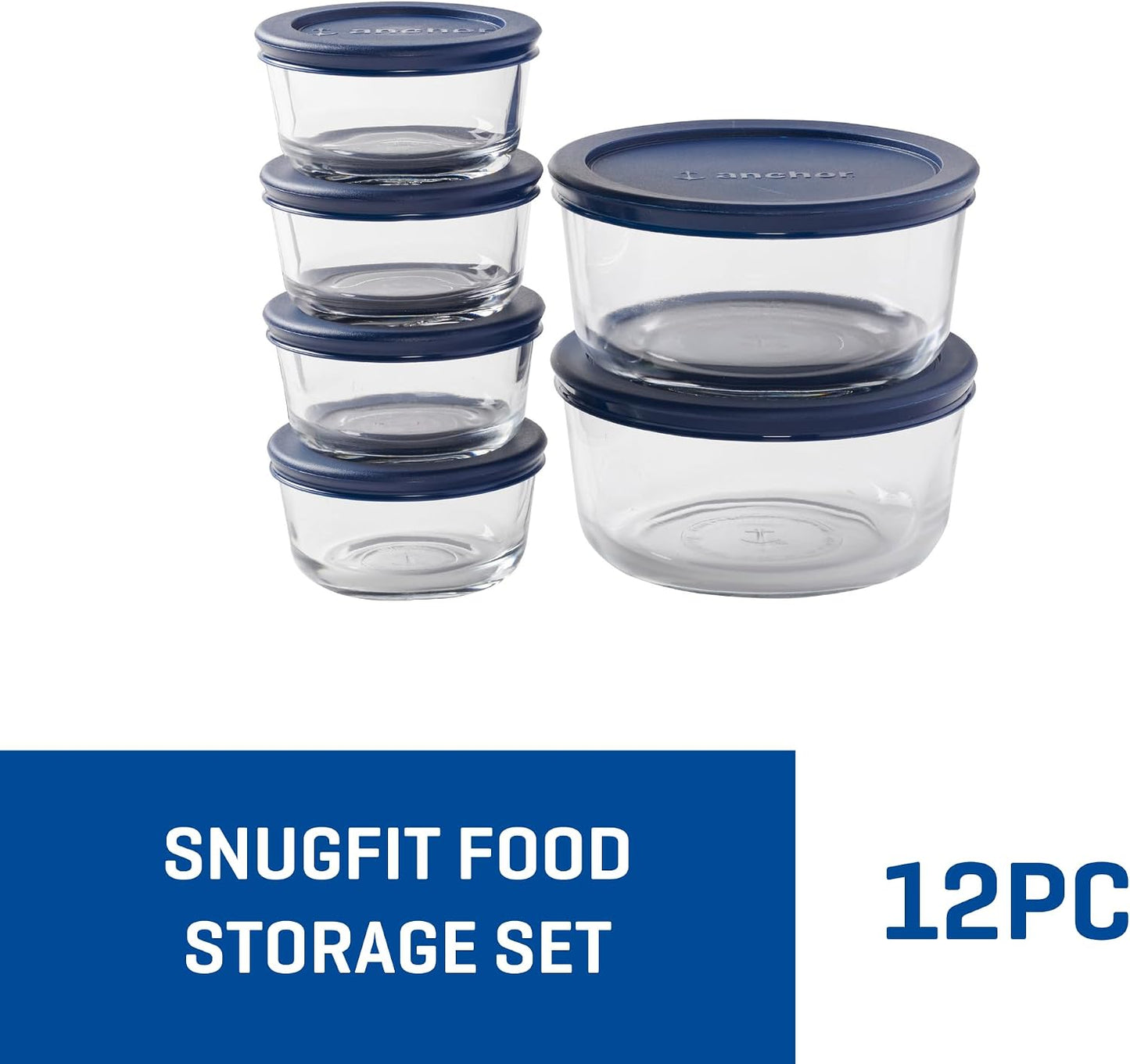 Anchor Hocking 12 Piece Glass Storage Containers