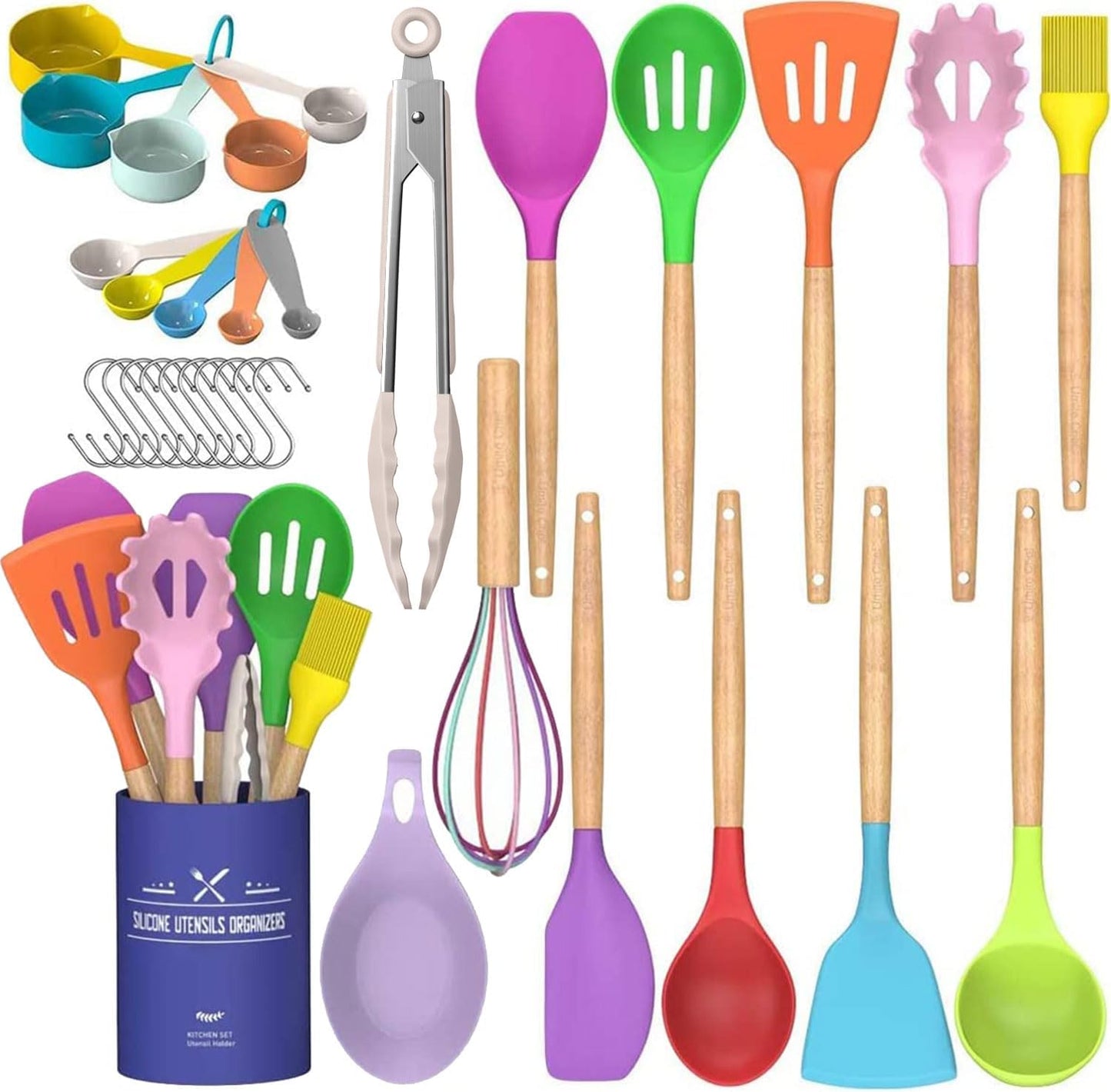 Umite Chef 33-Piece Silicone Kitchen Utensil Set