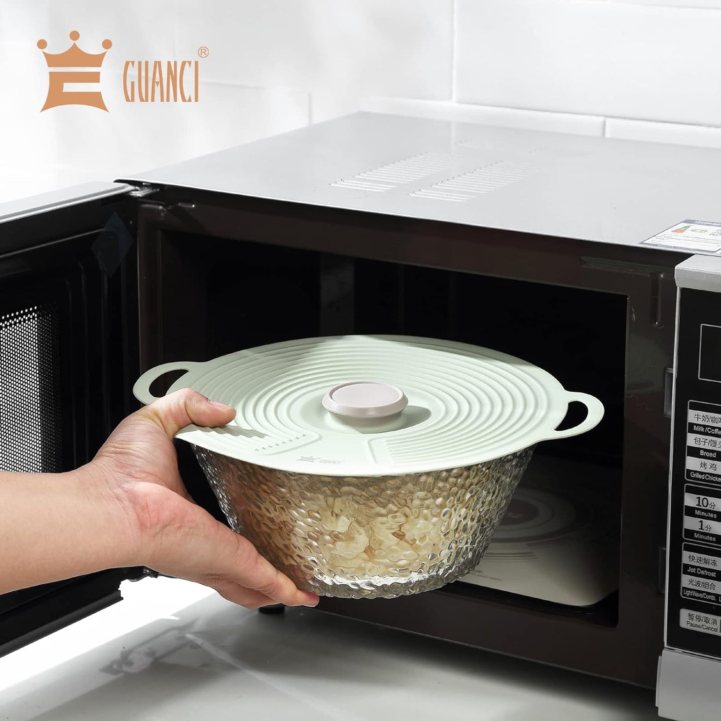 GUANCI Silicone Lids for Bowl 8 Pack, Microwave Splatter Cover