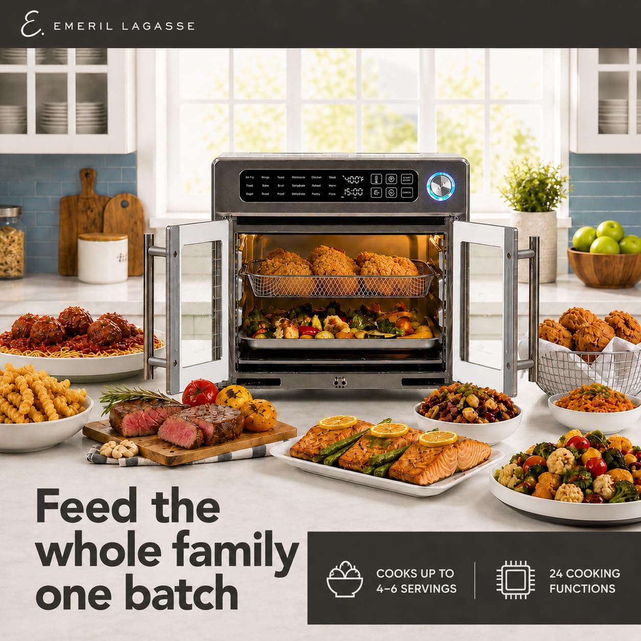 Emeril Lagasse 26QT French Door Multi-Function Air Fryer Toaster Oven