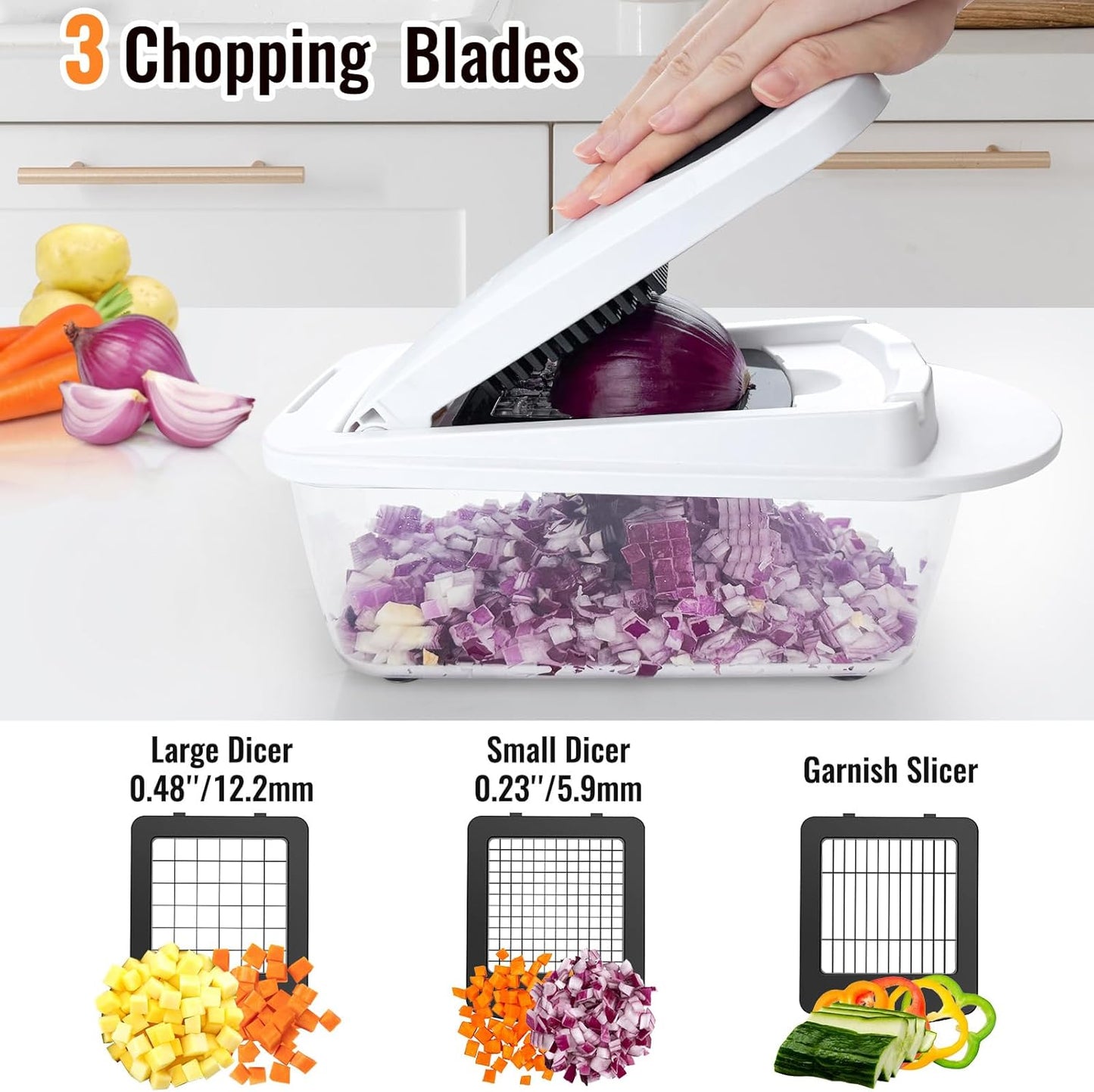8-Blade Vegetable Chopper & Slicer