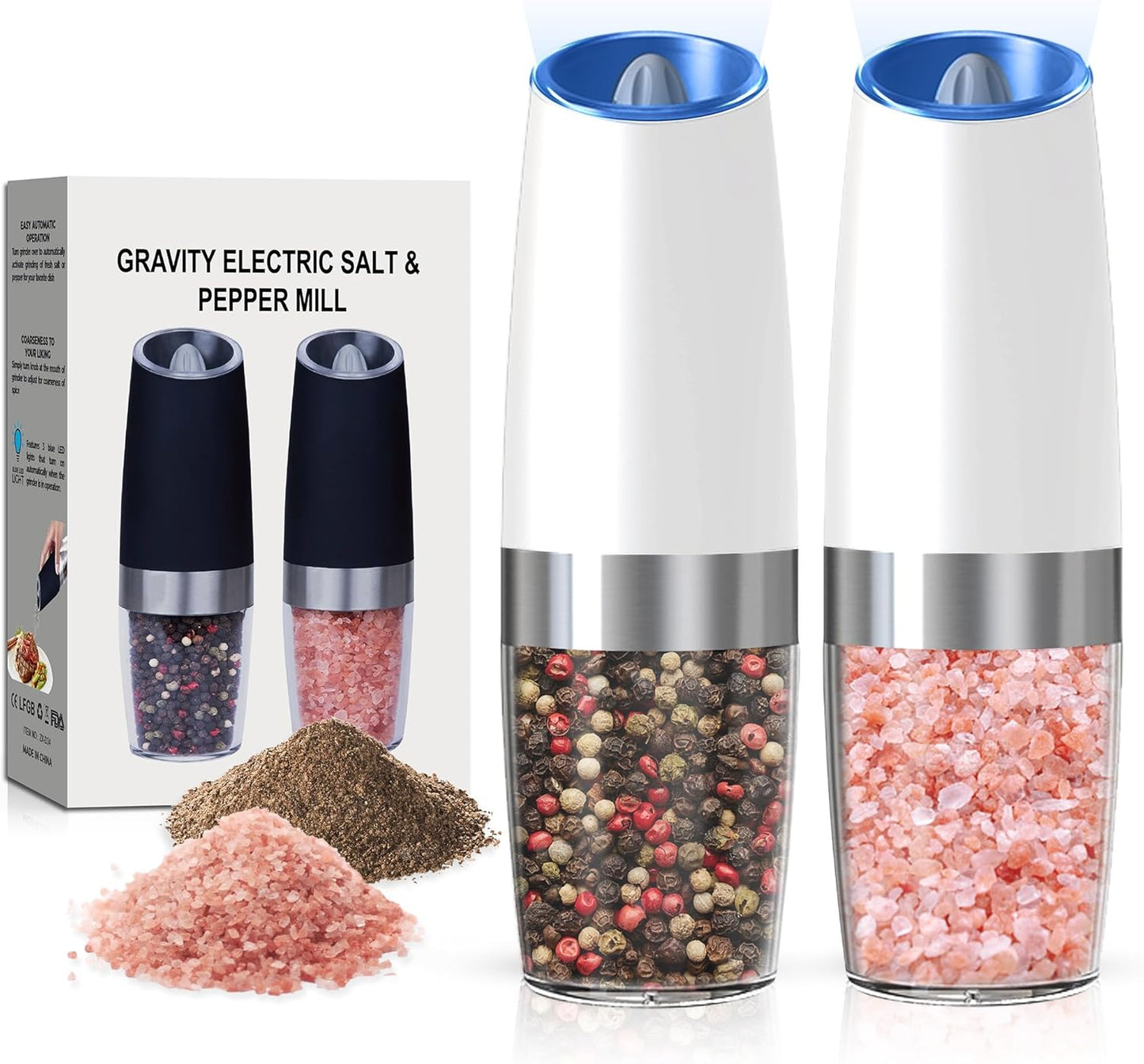 Gravity Electric Salt & Pepper Grinder Set