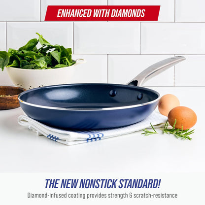 Blue Diamond 10" Diamond Infused Ceramic Non-stick Frying Pan Skillet