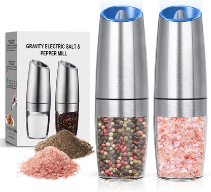Gravity Electric Salt & Pepper Grinder Set