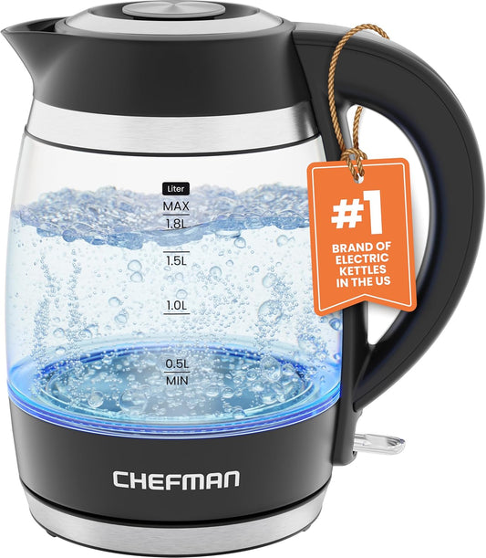 Chefman 1.8L Electric Glass Kettle
