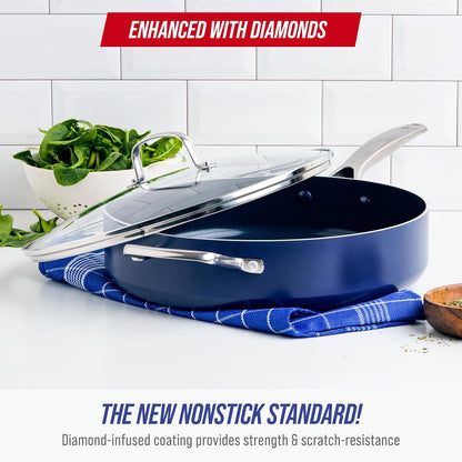 Blue Diamond 10" Diamond Infused Ceramic Non-stick Frying Pan Skillet