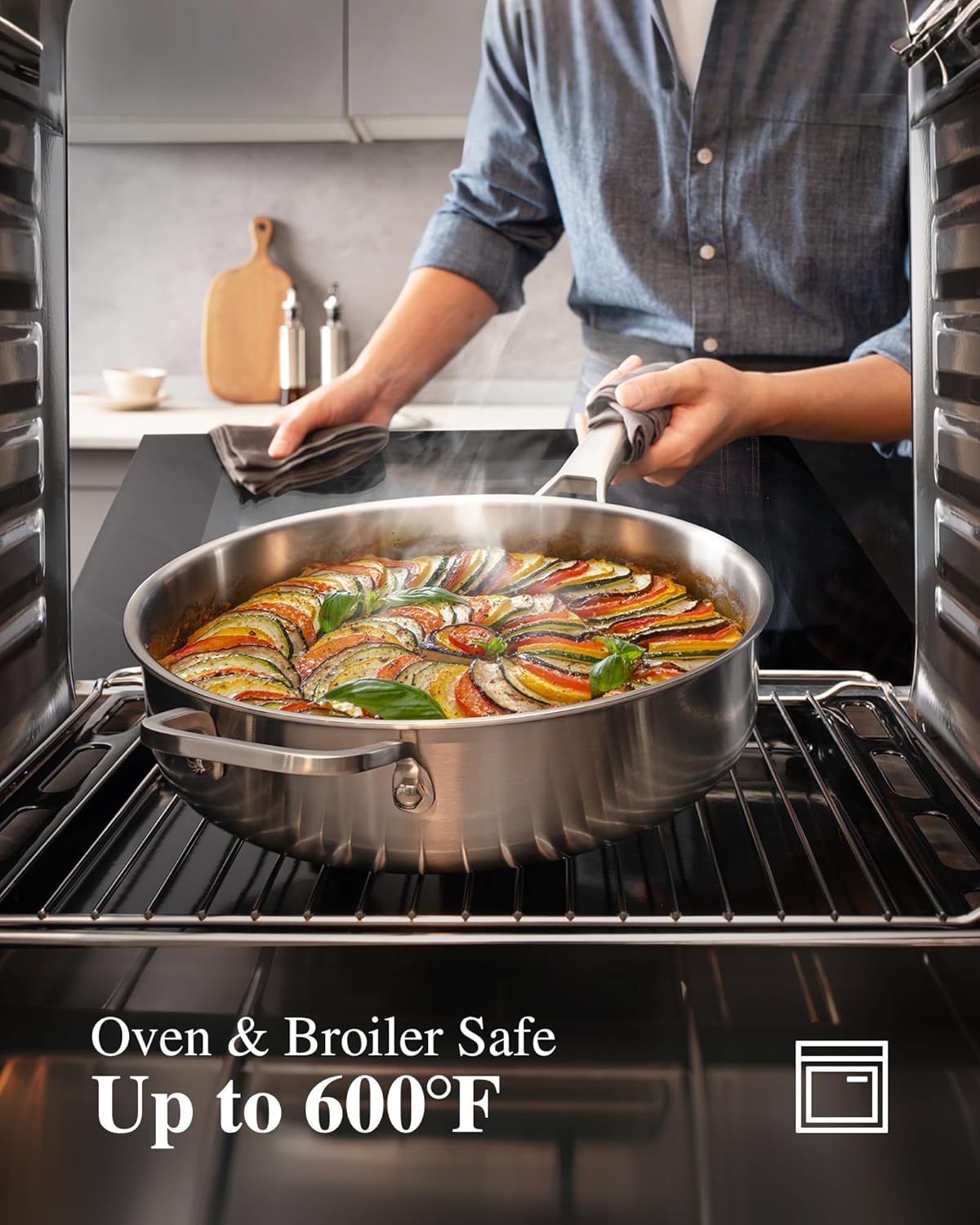 Stainless Steel Cookware Set,Tir-Ply Pots and Pans Set