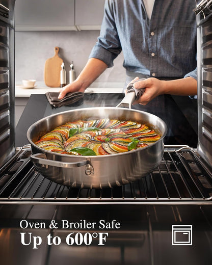 Stainless Steel Cookware Set,Tir-Ply Pots and Pans Set