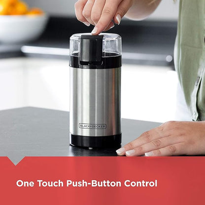 BLACK+DECKER One-Touch Coffee & Spice Grinder with Stainless Steel Blades